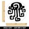 Swirly Stylized Tribal Jellyfish Tentacles Rubber Stamp for Stamping Crafting